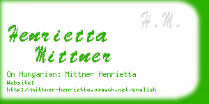 henrietta mittner business card